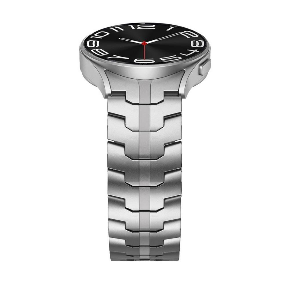 Ремешок титанового цвета для Samsung Galaxy Watch 6 Classic 47 мм 43 мм/5 Pro 45 мм Металлический браслет для Galaxy Watch 7 6 5 4 44 мм 40 мм