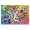 Tenyo In Stained Art Gyutto Series Jigsaw Puzzle Disney Disney Pixar Color Circle with Service Card (Tenyo) [Made Japan] 500-Piece (25x36cm)