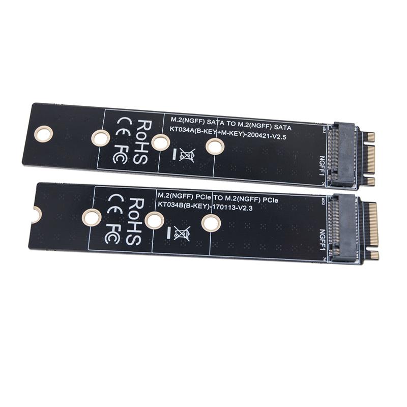 Плата-райзер M.2 NGFF NVME AHCI PCIE с разъемом M2 (B+M/M key) для тестирования и защиты SSD, male-female