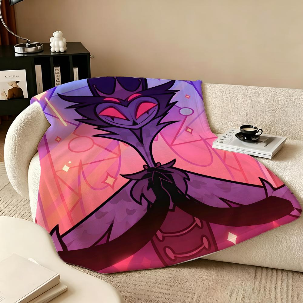 Animation H-Helluva Bosss Throw Flannel Blanket Perfect for Sofa Office Bed Travel Sleep Read Relax Camping four season use
