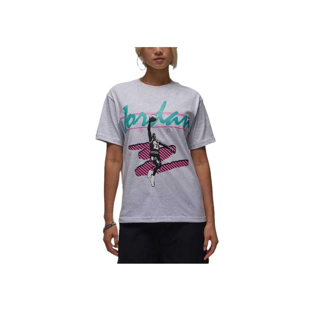 Jordan MVP Fashion Минималистичная Красивая Футболка с Коротким Рукавом Реглан Женские Топы HJ0130-051