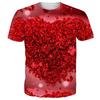 Summer 3D Digital Printed Men's T-shirt Valentine's Day Couple 3D Love Casual T-shirt