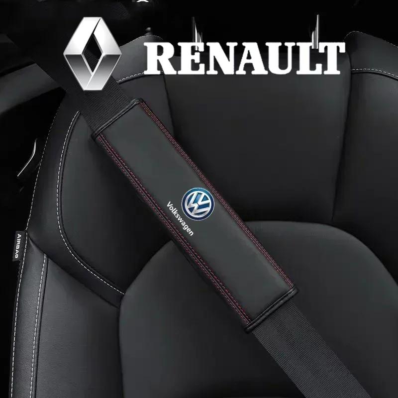 2PCS Car Seat Belt Protective Cover Leather Shoulder Pads For Volkswagen VW Polo Passat B5 B6 B7 T4 T5 Golf 6 Tiguan Jetta BDG1