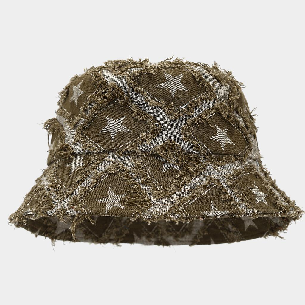 Винтажная западная джазовая вываренная джинсовая уличная шляпа от солнца с бахромой, широкими полями, для улицы, пляжа, рыбалки, шляпа-ведро