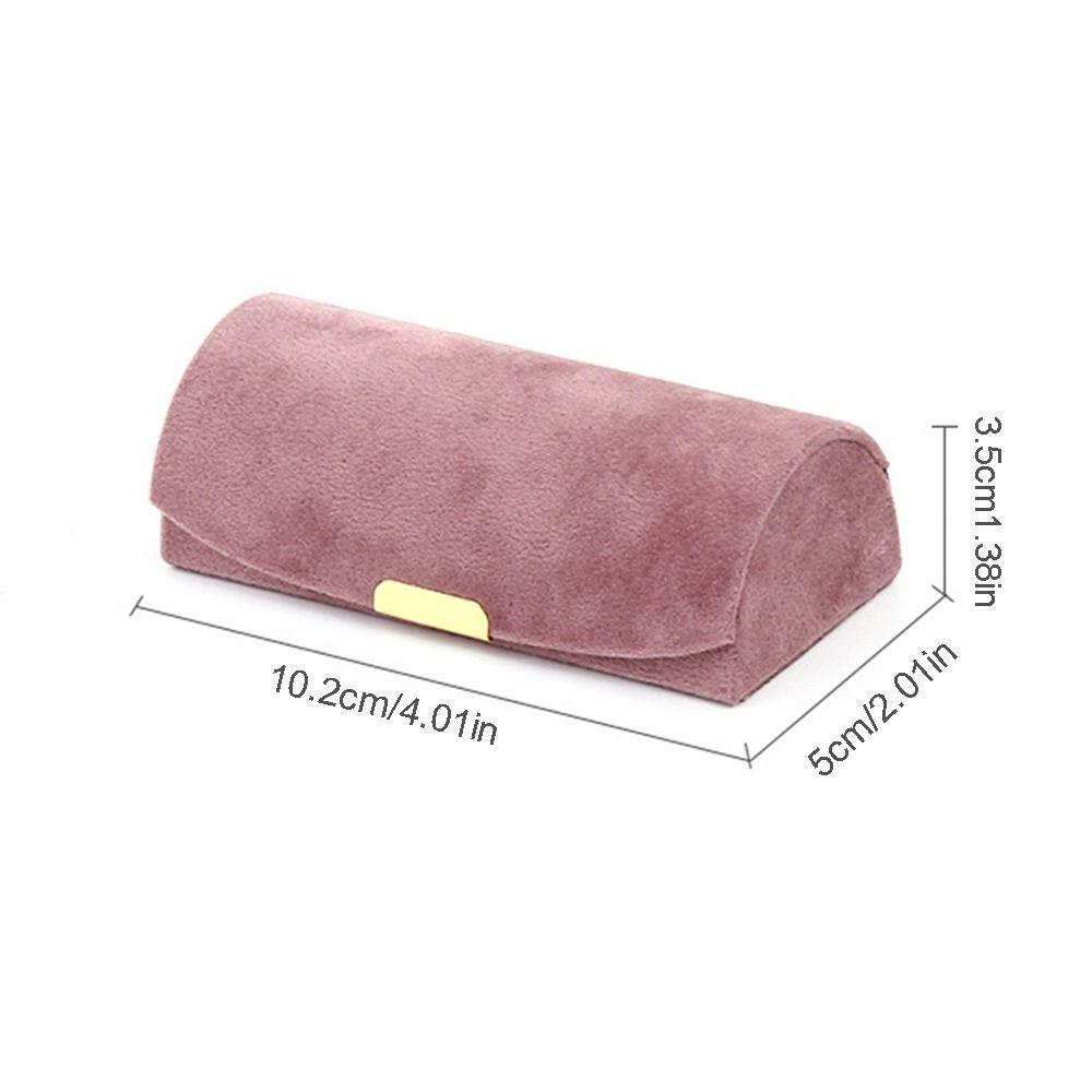 Solid Color Jewelry Display Tray Velvet Women Jewelry Box Finger Ring Box Portable Earring Box