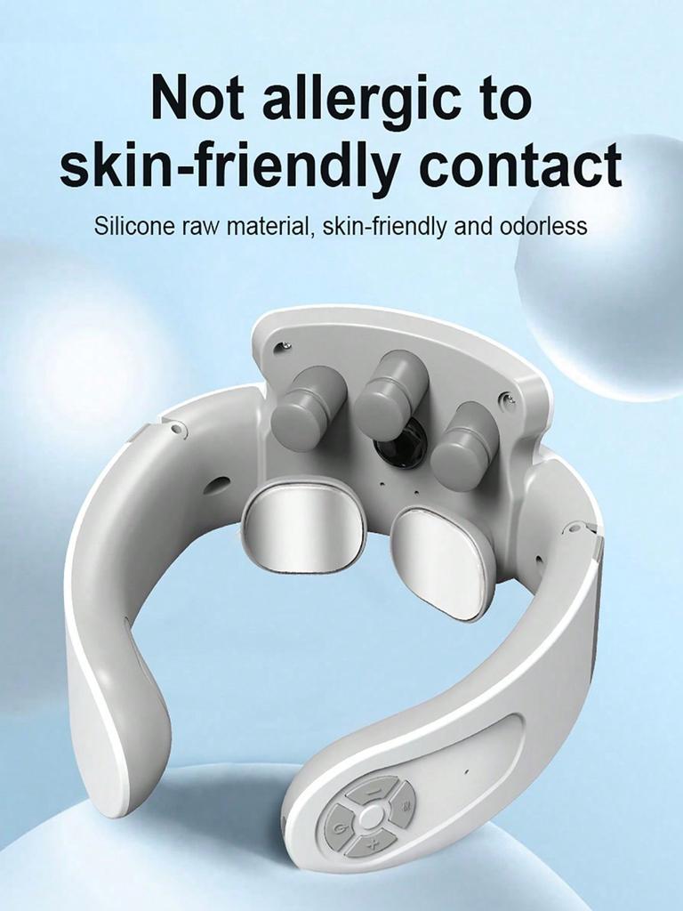 Массажер для шейного отдела позвоночника Переносной мини-массажер для шеи и плеч Глубокий массаж шеи Теплое нажатие Уход за шеей