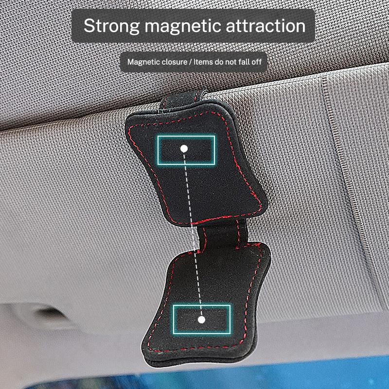 Car Sun Visor Glasses Clips Sunglasses Storage Holder For Porsche Cayenne Panamera Macan 911 718 Taycan Boxster Cayman 918 Pajun