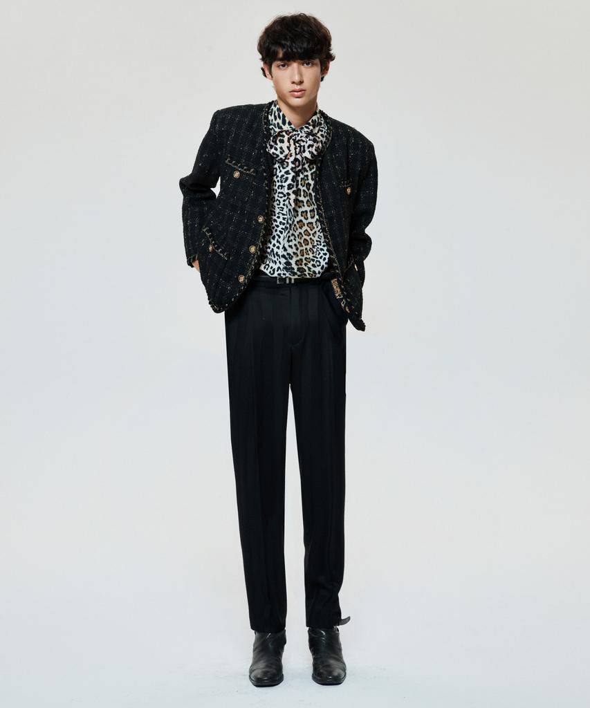 Untage Untage Boucle Tweed Jacket [Black(Man)]_Uto-Fb04