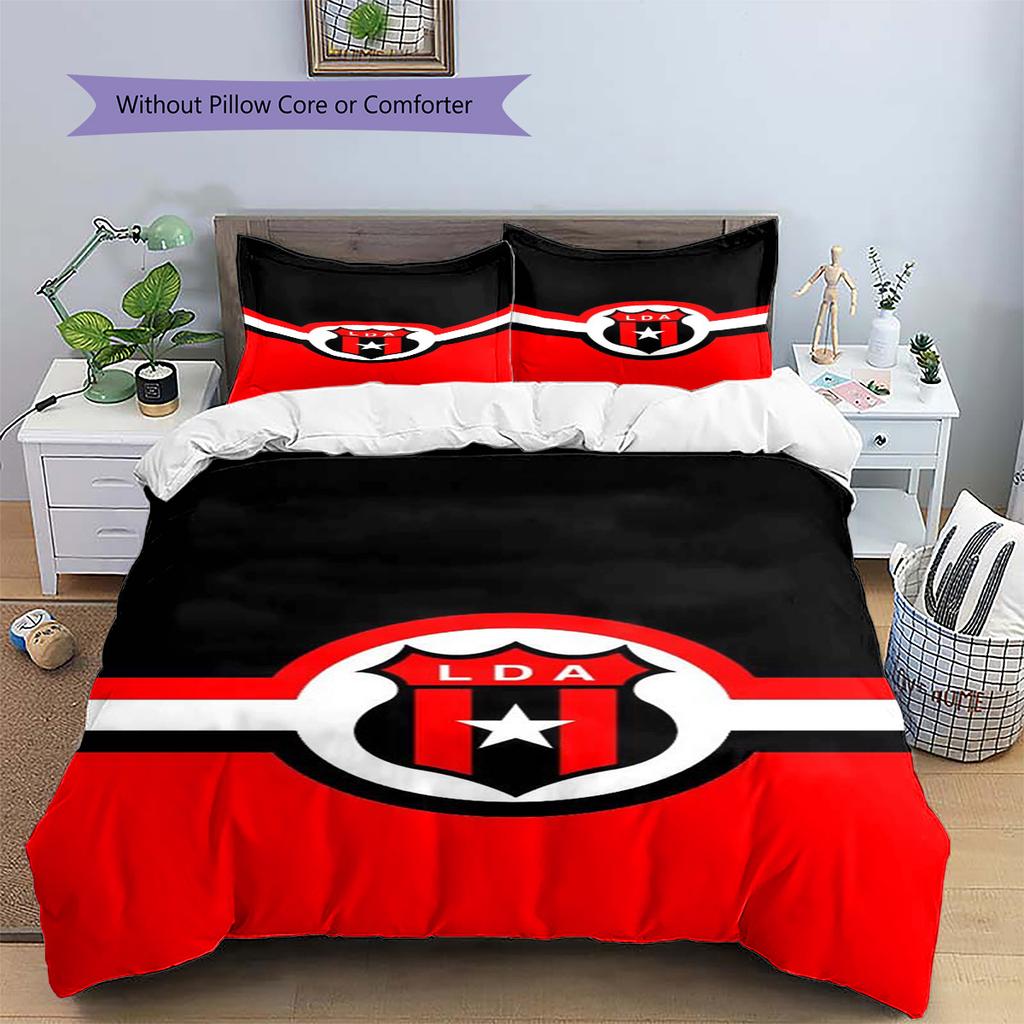 Alajuelense Pattern Bedding Set Quilt Cover Pillowcase Home Decor Gift (1 * duvet cover + 2 * pillowcase, without core)