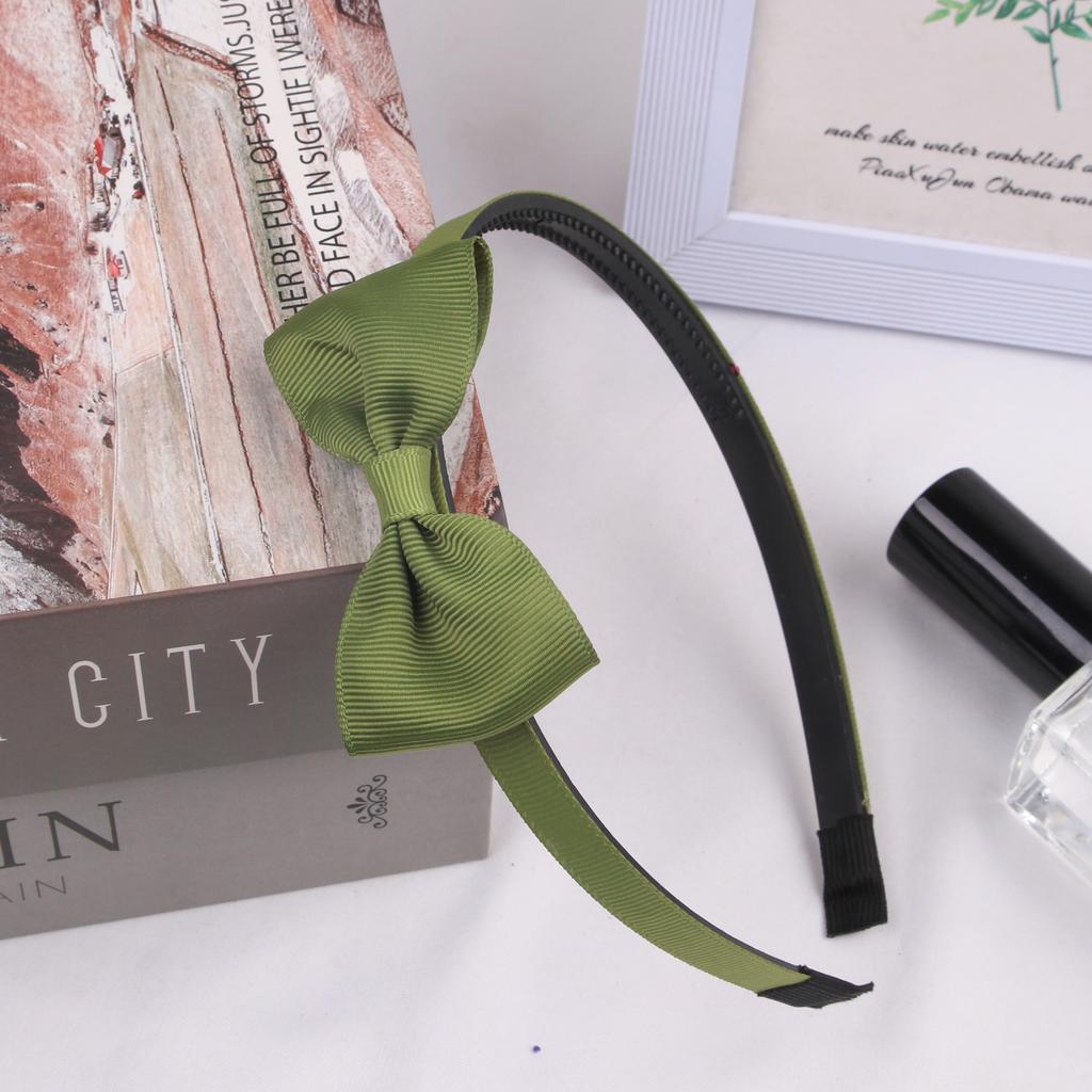 1PC Grosgrain Ribbon Hair Bows Headbands Girls Plastic Hairbands 3inch Bows Headband Children Kids Fashion Hair Aceessories