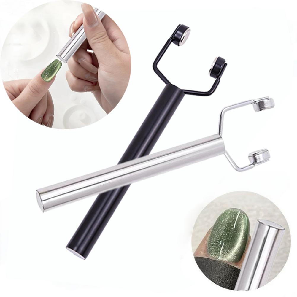 Инструмент-магнит для ногтей 3 в 1 3D Сердце Любви Кошачий Глаз Магнит для Ногтей Двойная Линия Луна Узор Змеи Французский Маникюр УФ Магнитная Палочка