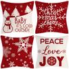 Christmas Pillowcase Linen Santa Claus Snowflake Sofa Living Room Pillowcase Cushion