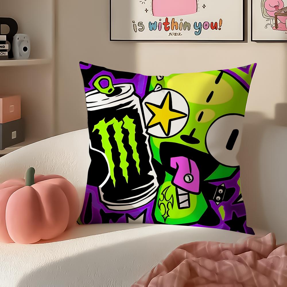 Странная Сумасшедшая Абсурдная Анимационная Серия IInvader Zim Наволочка Подушка Короткий Плюш Невидимая Молния Комнатная Диванная Наволочка