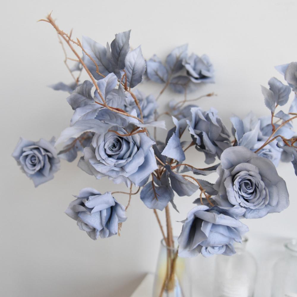 Искусственные цветы 4 шт. искусственные шелковые розы со стеблями, настоящие, объемные цветы для свадебных букетов, центральных композиций, приемов, вечеринок, домашнего декора