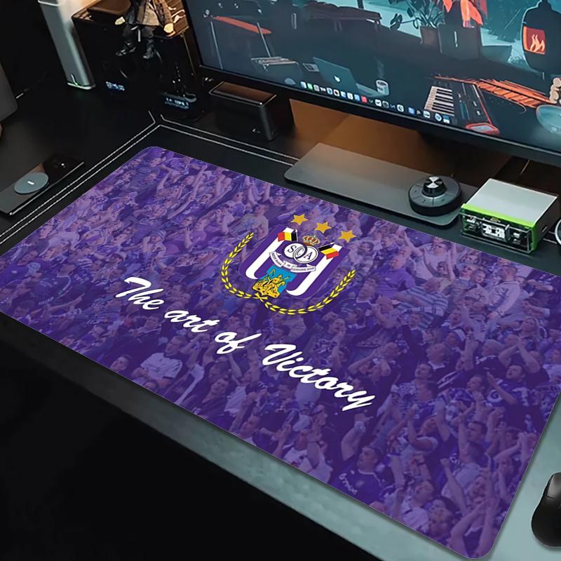 Rsc Anderlecht Mouse Pad Large Gaming Table Cushion Nonslip Laptop Tablet Big Mousepad Xxl Mat Mini Pc Playmat With Lock Edge