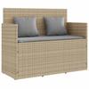 VidaXL Banc de Jardin avec Coussins, Siège de Patio, Chaise de Terrasse, Meuble de Parc Arrière-cour Balcon Extérieur, Beige 365765
