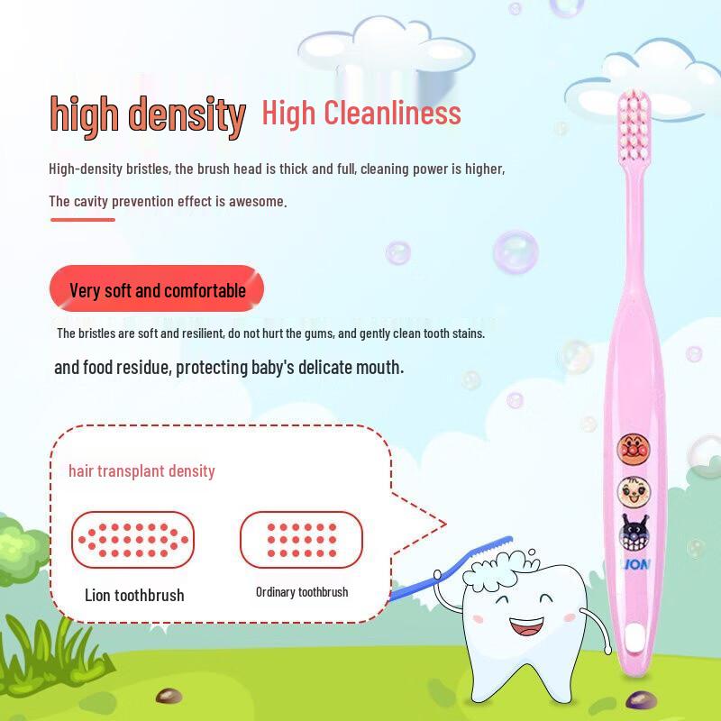 Lion Anpanman Kids' Soft Toothbrush (2-Pack)