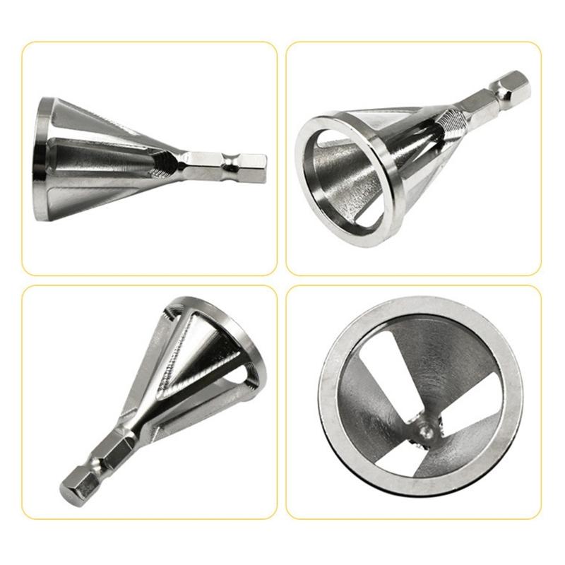2 шт. Инструмент для снятия заусенцев с шестигранным хвостовиком, инструмент для снятия внешней фаски, быстросъемное сверло для снятия заусенцев и снятия фаски, для ремонта поврежденных болтов и винтов