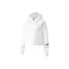 Puma Letter Print Short Casual Hoodie Women Hoodies White 848234-02