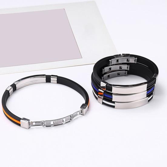 Стильный мужской браслет с регулируемой пряжкой, гипоаллергенная повседневная одежда