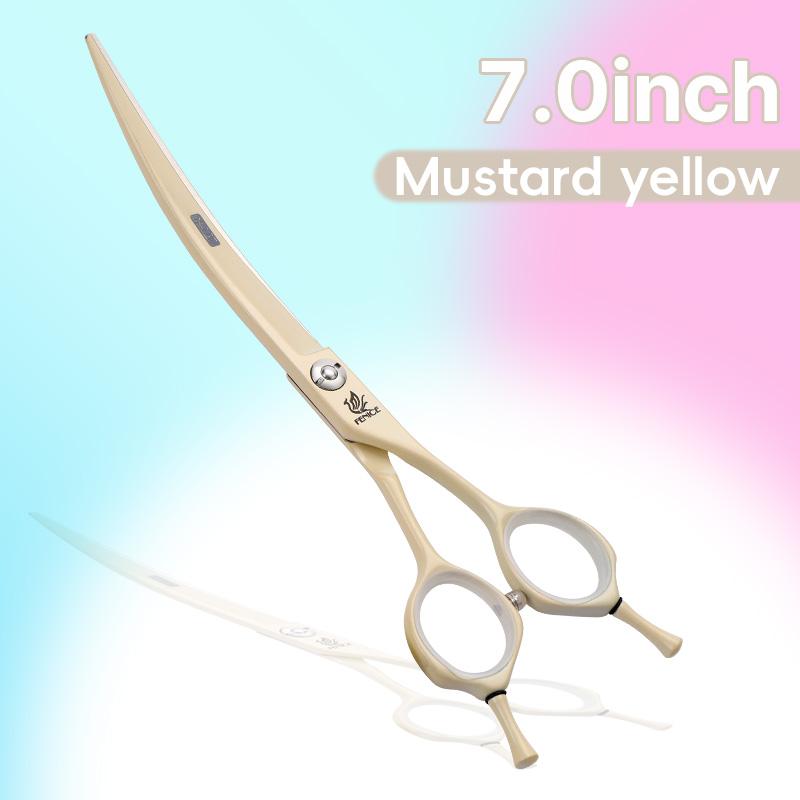 Fenice Макаронный Цвет JP440C Сталь 6.25/7/7.25 Изогнутые Ножницы для Груминга Собак Стрижки Шерсти Собак для Питомца Эстетиста Грумера