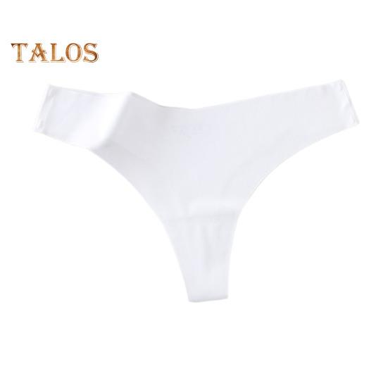 Women Underwear Low-Waisted Ice Silk Seamless Cool Feeling Cotton Crotch Underpants Solid Color Daily Briefs for Home Sleep