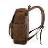 Travel Backpacking Student Outdoor Backpack with Crazy Leather Vintage Travel Bag Waterproof Oil Wax Canvas