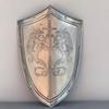 Medieval Etched Dragon Templar Shield Metal Shield Larp Cosplay  Display Shield Halloween Costume