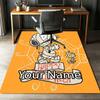 Custom Name Snoopy Printed Carpet, Rug for Office Chair Living Room Bedroom Kitchen Room Decor Gifts.