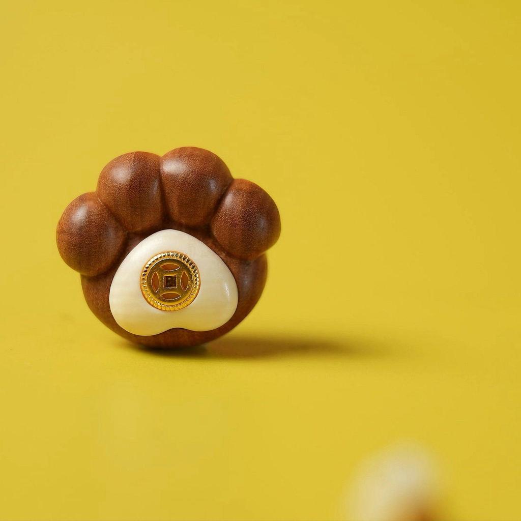 Майсурский сандал Инкрустированный Изысканные китайские аксессуары для мороженого Лев и Медведь