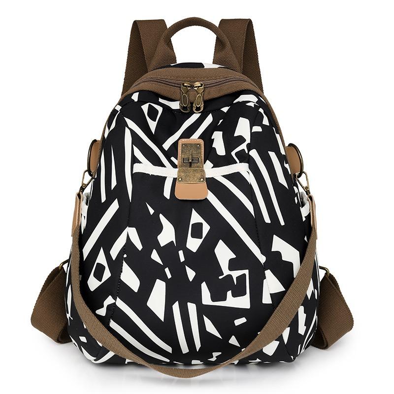 Нейлоновый женский рюкзак, модный тренд, ретро, женская многофункциональная повседневная контрастная дорожная сумка через плечо