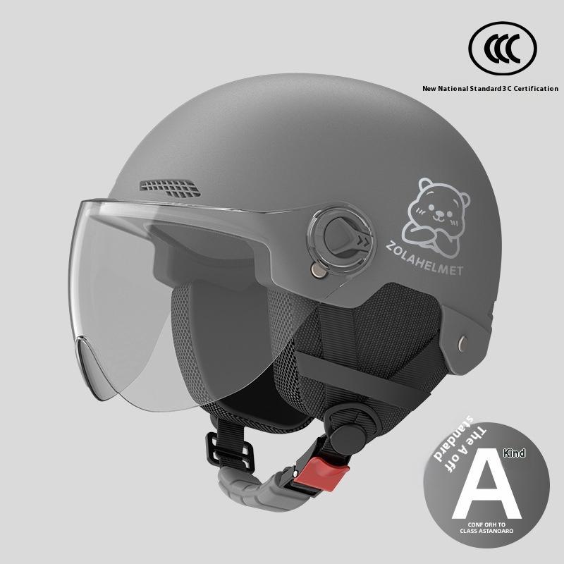 Bear Helmet, Electric Car, Half Helmet, Sunscreen for Women, Ventilated and Light, Wholesale with Ear Protectors, Warm In Winter