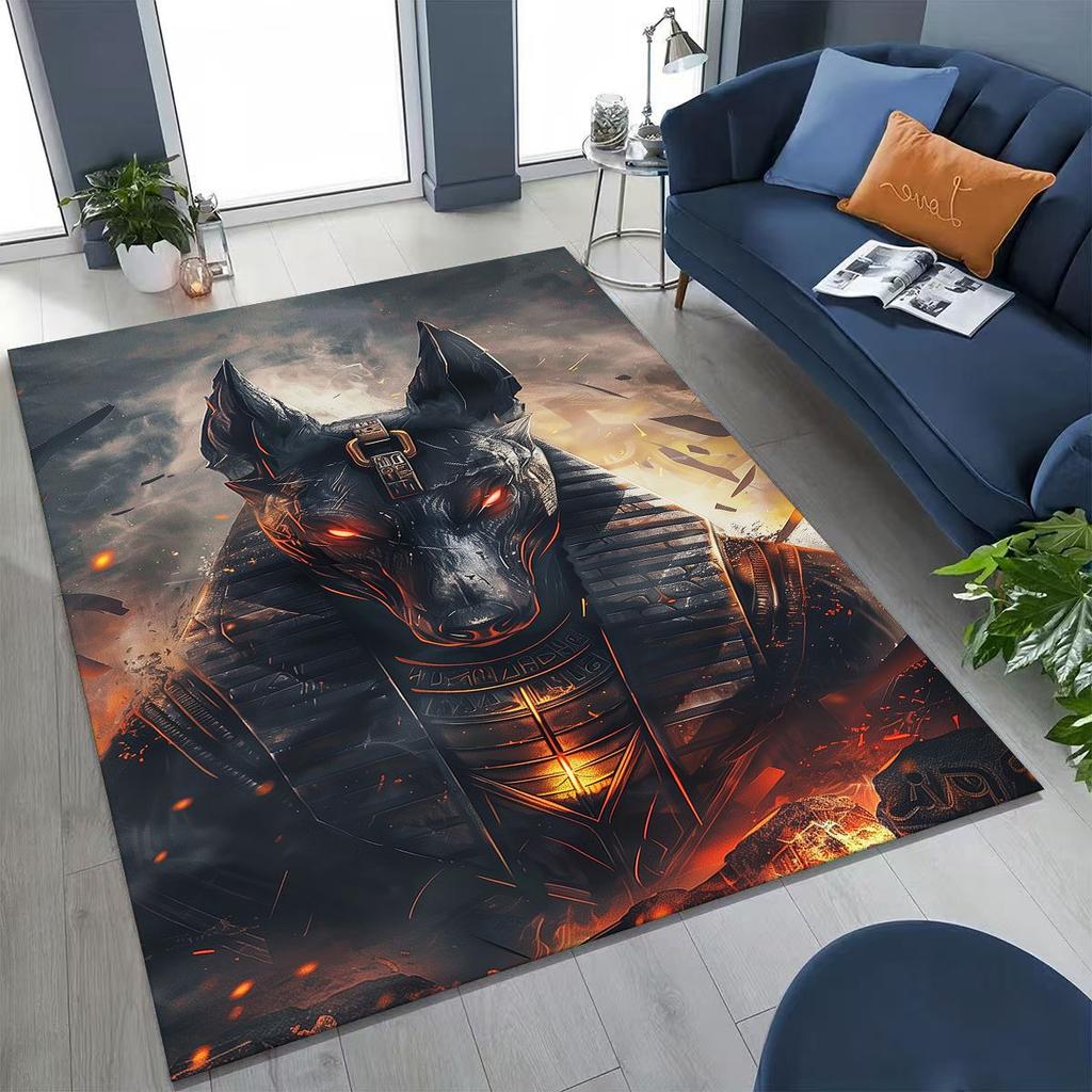 Древнеегипетский Бог Мертвых Анубис Маска Фараона Тутанхамона Ковер для Спальни Гостиной Дивана Домашний Дверной Коврик Декор, Нескользящий Напольный Коврик
