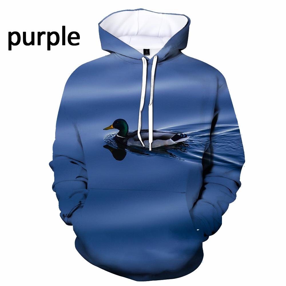 Fashion Men Hoodie 3D Printed Duck Hunting Men's and Women's Casual Long Sleeve Hoodies Sweatshirt Top Streetwear Spring Autumn