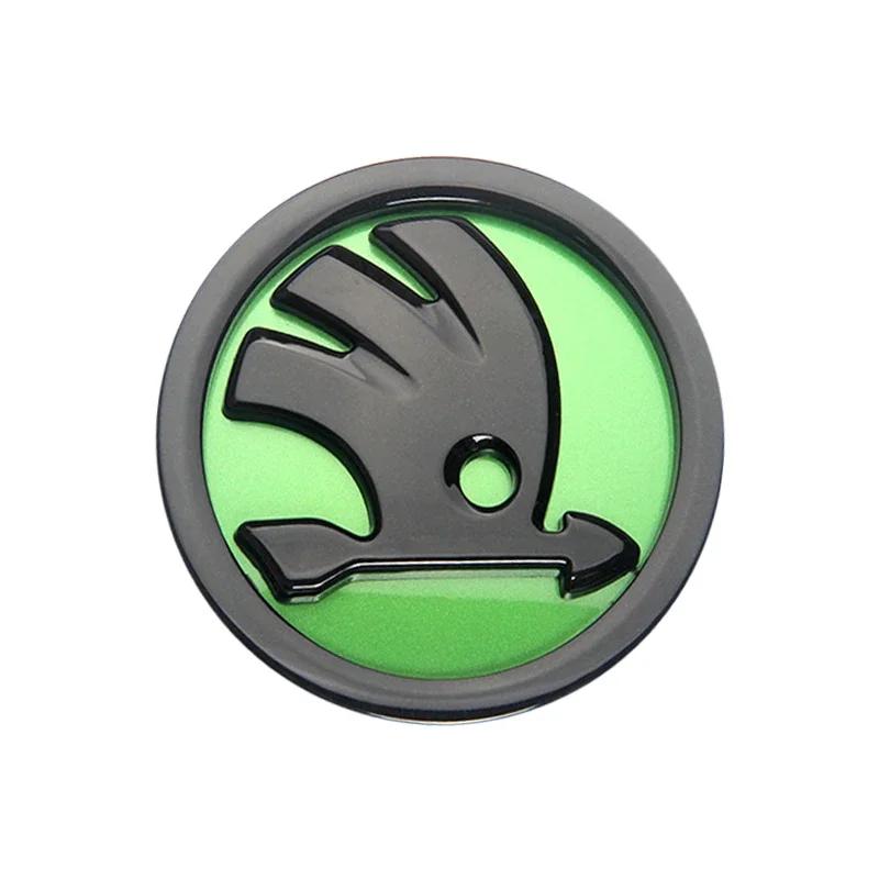 8/9/10cm Emblem Car Front Hood Badge Rear Trunk Sticker For Skoda S Skoda Kodiaq Fabia Kamiq Karoq Octavia 3 A5 A7 Rapid Scala dnhr35