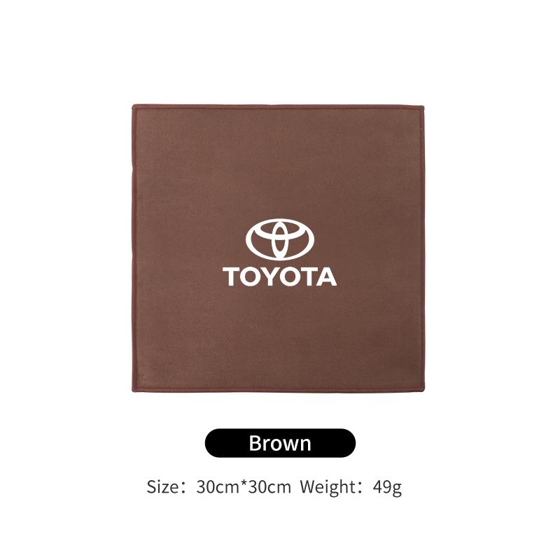 Car Microfiber Cleaning Towel Car Wash Drying Cloth Care Key Accessory For Toyota Corolla Yaris Camry Prius RAV4 CHR Hilux Aygo