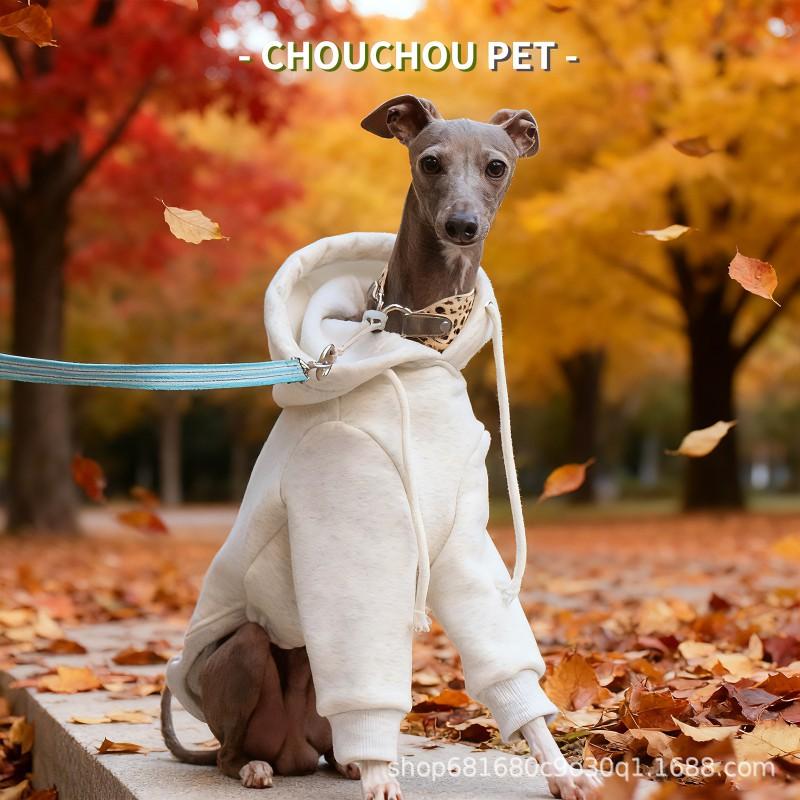 Pet Hoodie Italian Greyhound Whippet Bedlington Terrier Winter Soft Cotton Sweatshirt Unisex