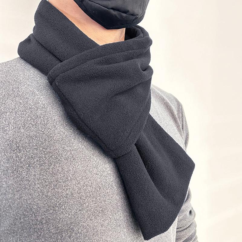 1PC Fashion Men Cross Scarf Winter Warm Fleece Scarves Soft Neckerchief Plush Velvet Cycling Scarves