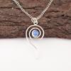 Dark Blue Cat's Eye Gemstone 925 Sterling Silver Jewelry Handmade Unique Pendant PP-42-49