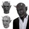 Halloween Cosplay Demon Devil Mask Demon Horn Mask Devil Latex Mask Headgear Monster Mask Halloween Adult Cosplay Costume Props