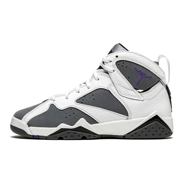 Детские кроссовки Air Jordan 7 Retro GS Flint 2021 White Flint-Grey Varsity-Purple DJ2777-100