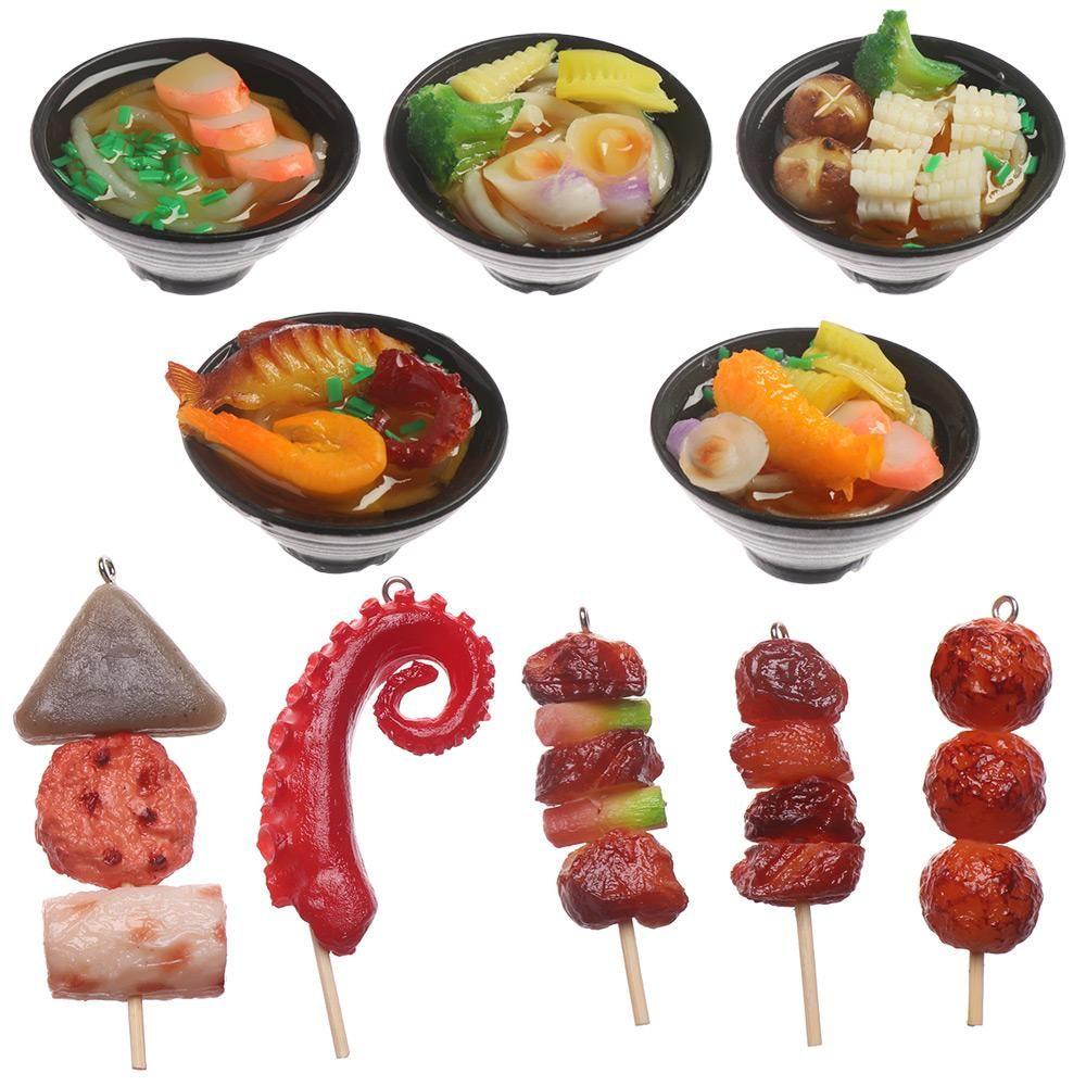 Лапша с морепродуктами Кукольные аксессуары Миниатюрный кукольный домик Искусственная еда Кукольный домик Украшения Кухня