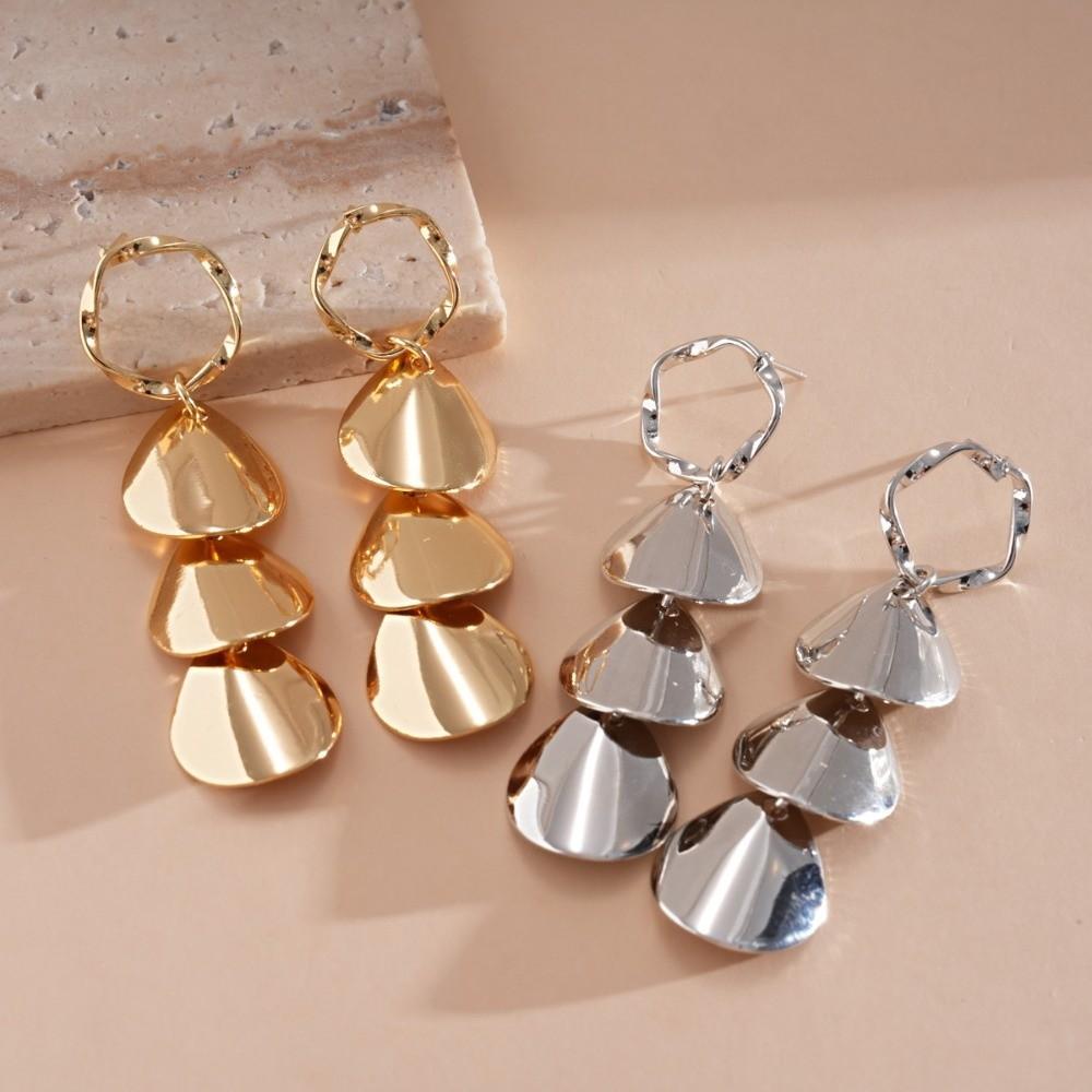 Iron Circular Tassel Earrings Gift Accessories Ear Pendant Metal Drop Earrings Streetwear