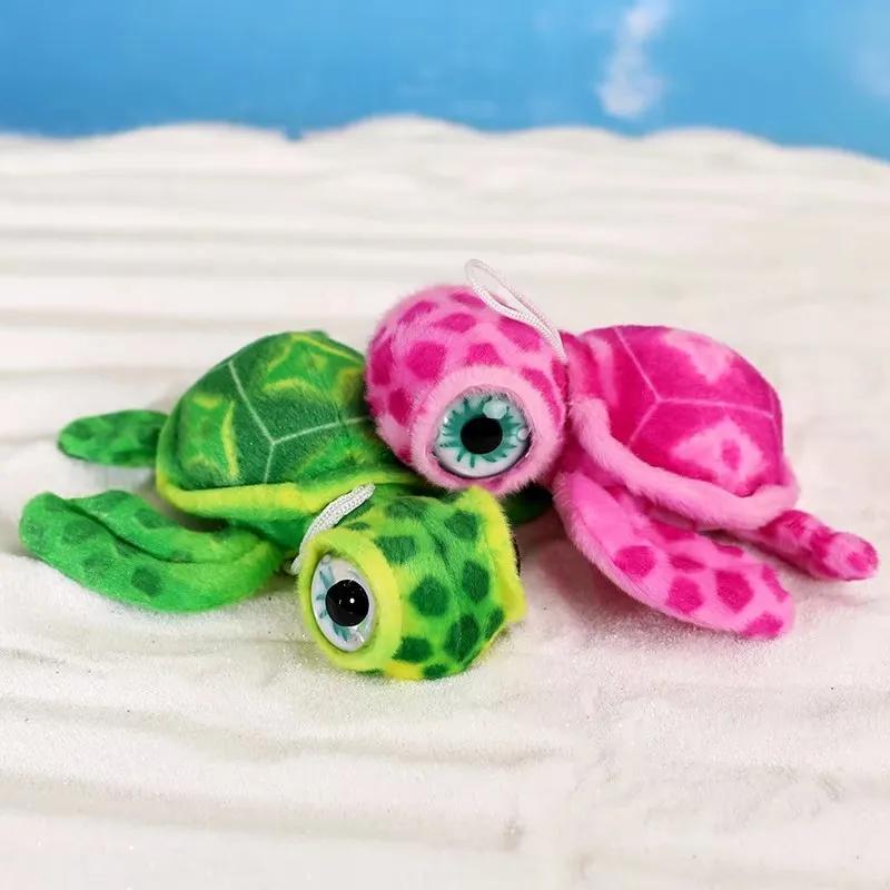 Simulation Tortoise Plush Toys Pendant Sea Turtle Soft Cute Keychain Animal Doll Stuffed Keyring Car Bag Pendant Children Gift