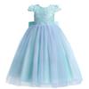 Girls Princess Dress Long Tulle Gown Kids Formal Party Wear Size 110-160cm
