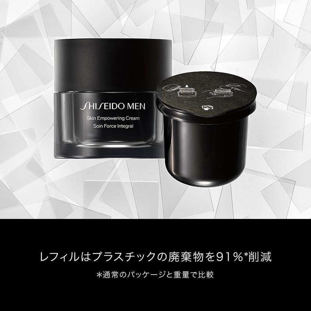 SHISEIDO MEN Skin Empowering Cream N Serum с ароматом цитрусовых и бамбука, сменный блок 50 г (Пополнение) Мужской крем/Мужской