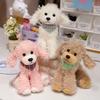 Artificial Teddy Poodle Plush Toy Cute Cute Scarf Dog Doll Wedding Gift Dog Doll Male and Female Birthday Gift