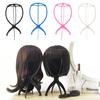 Collapsible Plastic Wig Stand Easy Assembly Portable Travel Folding Wig Head Multi-purpose Hat Display Rack Wig Styling Dryer Holder Wig Accessories
