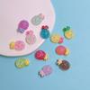 Bulk 100Pcs 11*16MM Mini Resin Pineapple Fruit Flatback Resin Cabochons Embellishments for Photo Frame Nail Art Jewelry Making