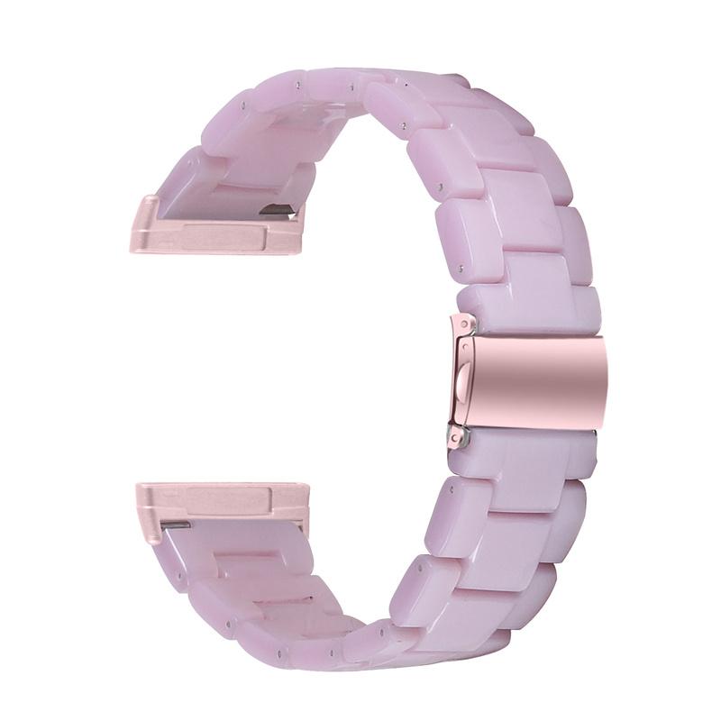 Resin Band for Fitbit Versa 4/Sense 2,20mm Lightweight Watch Strap Bracelet with Stainless Steel Buckle